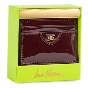 NWT - Sam Edelman Women’s Boxed Card Case in Shiny Burgundy
